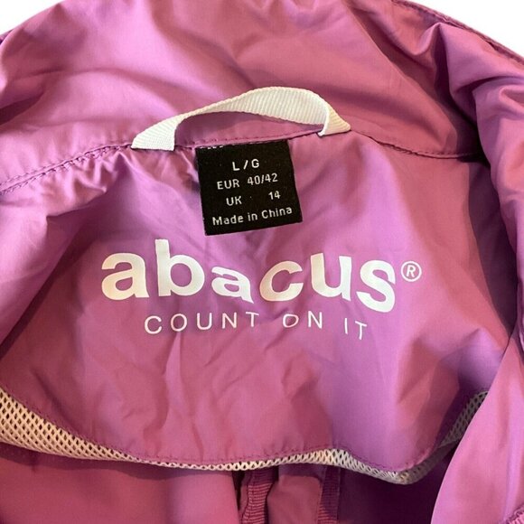 Abacus Outdoor Women's Packable Jacket Fuchsia Pink Size L Short Sleeve Hood - Picture 9 of 11
